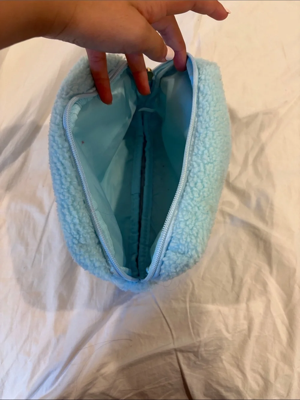 Sephora Light Blue Plush Bath Storage Pouch